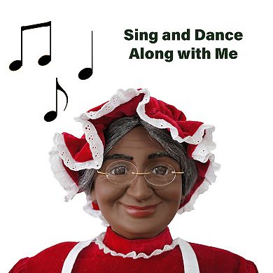 National Tree Company Dancing Mrs. Claus Apron Christmas Floor Decor