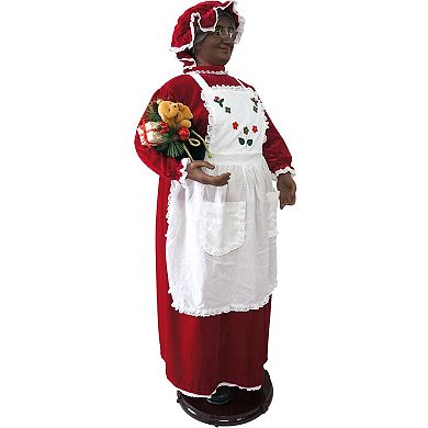 National Tree Company Dancing Mrs. Claus Apron Christmas Floor Decor