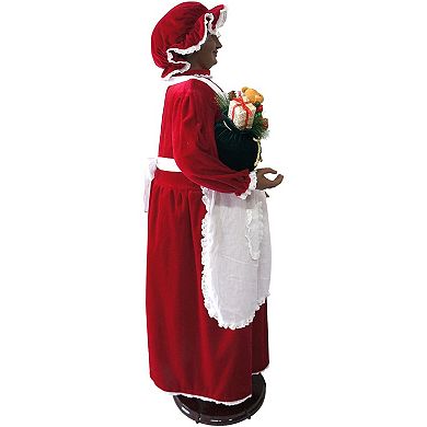 National Tree Company Dancing Mrs. Claus Apron Christmas Floor Decor