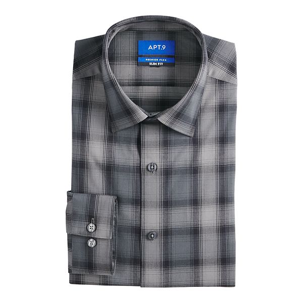 Men's Apt. 9® Premier Flex Slim-Fit Spread-Collar Dress Shirt