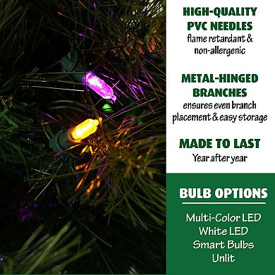 National Tree Company 6.5-ft. Multi-Color Pre-Lit Canyon Pine Artificial Christmas Tree