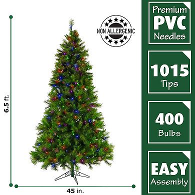 National Tree Company 6.5-ft. Multi-Color Pre-Lit Canyon Pine Artificial Christmas Tree