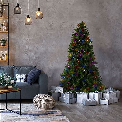 National Tree Company 6.5-ft. Multi-Color Pre-Lit Canyon Pine Artificial Christmas Tree