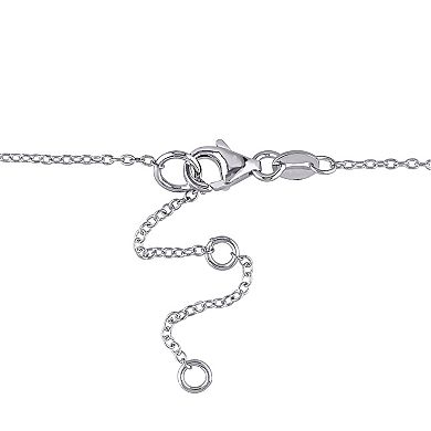 Stella Grace Freshwater Cultured Pearl & Lab-Created White Sapphire Bypass Necklace