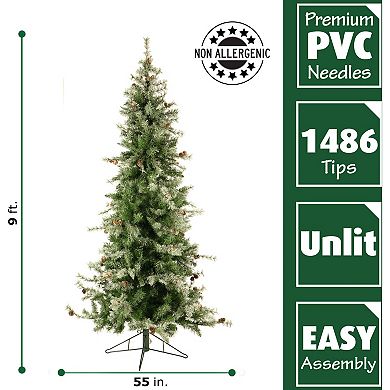 Fraser Farm Hill 9-ft. Buffalo Fir Slim Artificial Christmas Tree