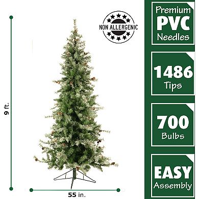 Fraser Farm Hill 9 ft. Buffalo Fir Slim Artificial Christmas Tree