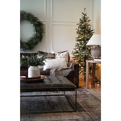National Tree Company 7.5-ft. Buffalo Fir Slim Pre-Lit Artificial Christmas Tree