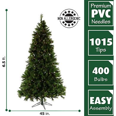 National Tree Company 6.5-ft. Clear LED Canyon Pine Artificial Christmas Tree