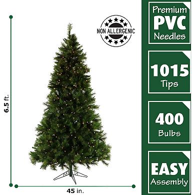 Fraser Farm Hill 6.5-ft. Canyon Pine Artificial Christmas Tree