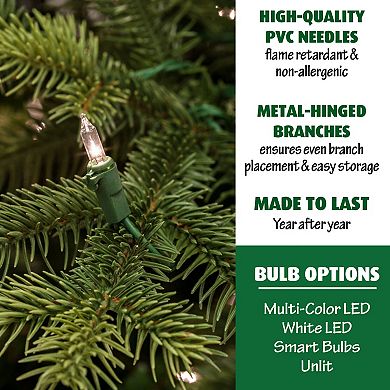 Fraser Farm Hill 7.5-ft. Carmel Pine Slim Artificial Christmas Tree