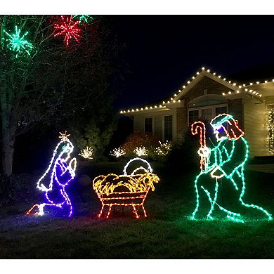 National Tree Company 3-Piece Nativity Set with Joseph, Mary & Baby Jesus