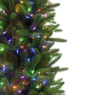 Fraser Farm Hill 9-ft. Carmel Pine Slim Artificial Christmas Tree