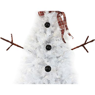 Fraser Farm Hill 7.5-ft. White Snowman Artificial Christmas Tree