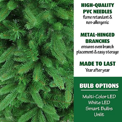 Fraser Farm Hill 9-ft. Carmel Pine Slim Artificial Christmas Tree