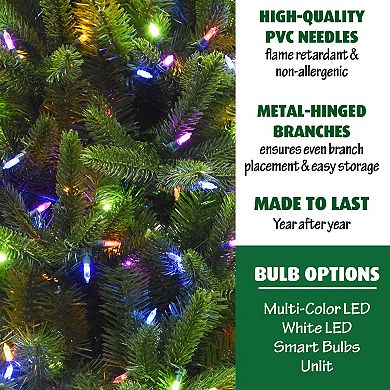 National Tree Company 7.5-ft. Carmel Pine Slim Artificial Christmas Tree