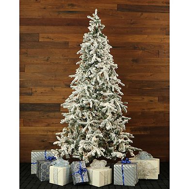 Fraser Farm Hill 7.5-ft. Flocked Mountain Pine Artificial Christmas Tree