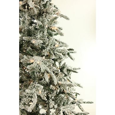 Fraser Farm Hill 7.5-ft. Flocked Mountain Pine Artificial Christmas Tree