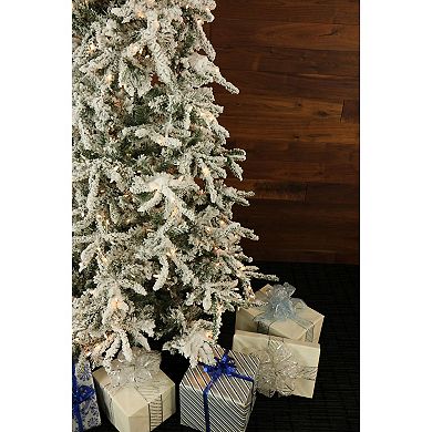 Fraser Farm Hill 7.5-ft. Flocked Mountain Pine Artificial Christmas Tree