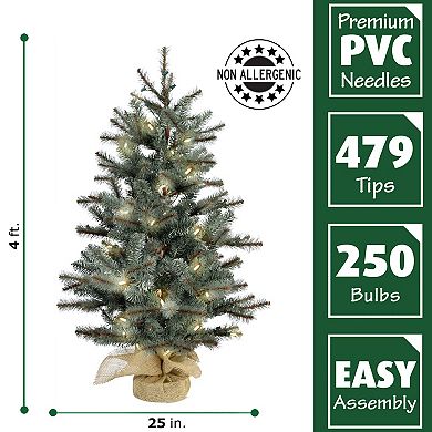 National Tree Company 4-ft. Heritage Pine Artificial Christmas Tree with Burlap Base