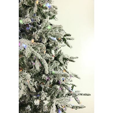 Fraser Farm Hill 7.5-ft. Flocked Mountain Pine Artificial Christmas Tree