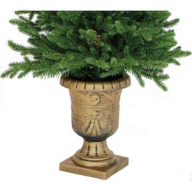 Fraser Farm Hill 3-ft. Noble Fir Artificial Christmas Tree with Metallic Urn Base