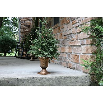 National Tree Company 3-ft. Noble Fir Artificial Christmas Tree with Metallic Urn Base