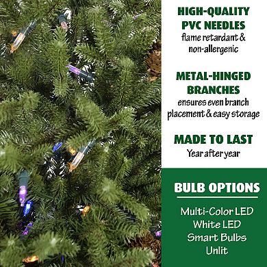 Fraser Farm Hill 3-ft. Noble Fir Artificial Christmas Tree with Metallic Urn Base