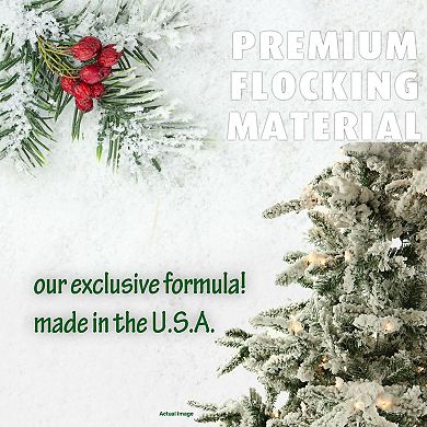 Fraser Farm Hill 9-ft. Flocked Mountain Pine Artificial Christmas Tree