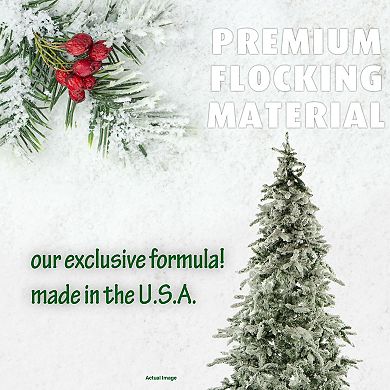 Fraser Farm Hill 9-ft. Flocked Mountain Pine Artificial Christmas Tree