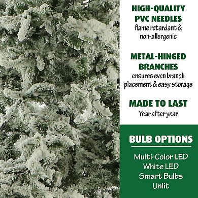 National Tree Company 9-ft. Flocked Mountain Pine Unlit Artificial Christmas Tree