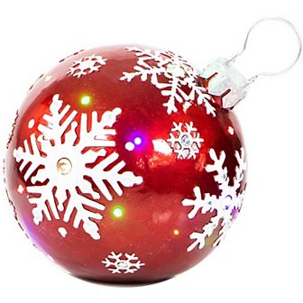 National Tree Company Oversized 18 in Jeweled Ball Ornament Indoor / Outdoor Decor