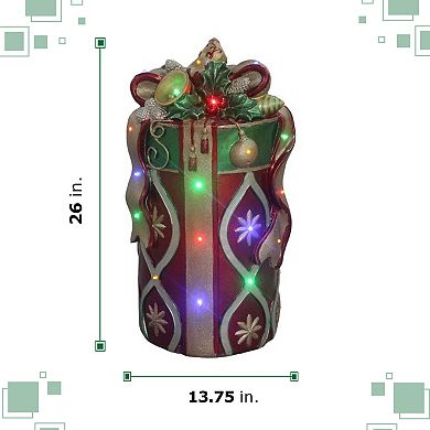 National Tree Company Indoor / Outdoor Large LED Christmas Present Floor Decor