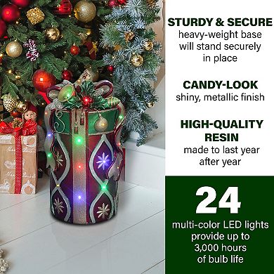 National Tree Company Indoor / Outdoor Large LED Christmas Present Floor Decor