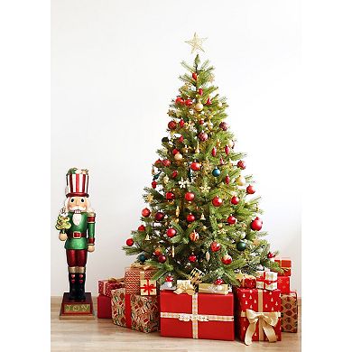 Fraser Hill Farm Indoor/Outdoor 4-Ft. Candy-Look Nutcracker Greeter