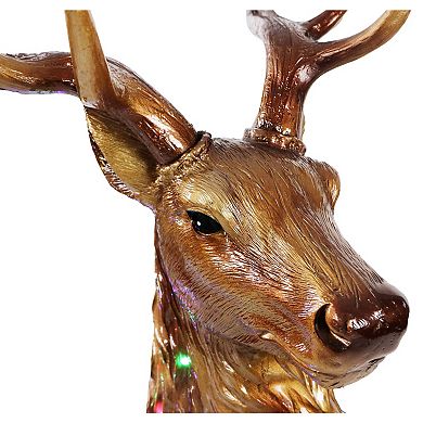 National Tree Company Oversized 4-ft. Sitting Reindeer with Metallic Finish Indoor / Outdoor Decor