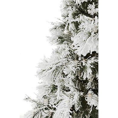 Fraser Farm Hill 10-ft. Flocked Snowy Pine Artificial Christmas Tree