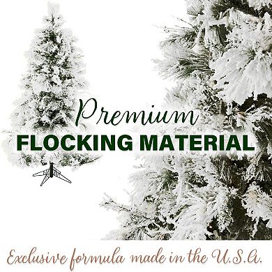 Fraser Farm Hill 10-ft. Flocked Snowy Pine Artificial Christmas Tree