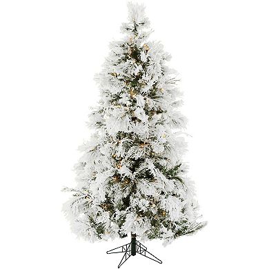 Fraser Farm Hill 10-ft. Flocked Snowy Pine Artificial Christmas Tree