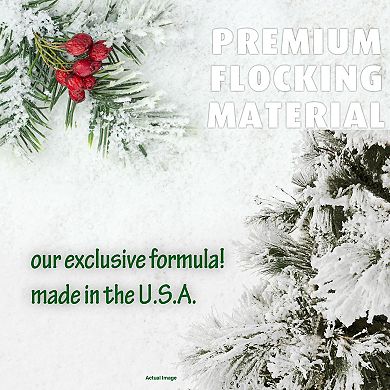 Fraser Farm Hill 10-ft. Flocked Snowy Pine Artificial Christmas Tree