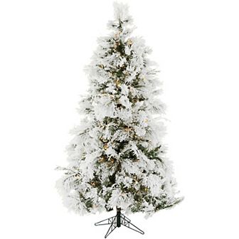 National Tree Company 7.5-ft. Flocked Snowy Pine LED-Light Artificial Christmas Tree