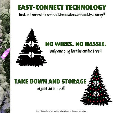 Fraser Farm Hill 7.5-ft. Flocked Snowy Pine Artificial Christmas Tree