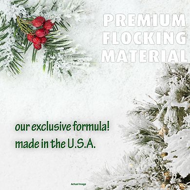 National Tree Company 7.5-ft. Flocked Snowy Pine LED-Light Artificial Christmas Tree