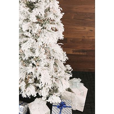 Fraser Farm Hill 7.5-ft. Flocked Snowy Pine Artificial Christmas Tree