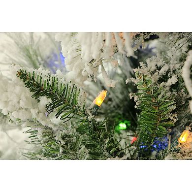 National Tree Company 6.5-ft. Flocked LED-Light Snowy Pine Artificial Christmas Tree