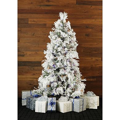 National Tree Company 6.5-ft. Flocked LED-Light Snowy Pine Artificial Christmas Tree