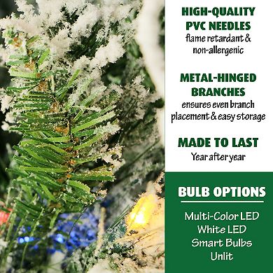National Tree Company 6.5-ft. Flocked LED-Light Snowy Pine Artificial Christmas Tree