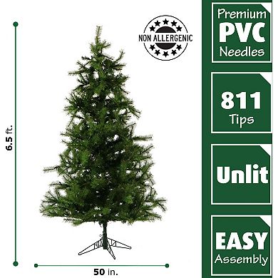 Fraser Hill Farm 6.5-ft. Southern Peace Pine Artificial Christmas Tree