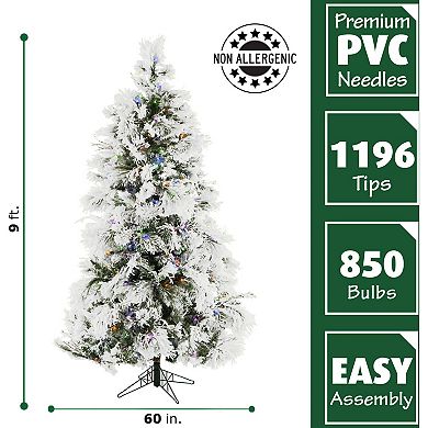 National Tree Company 9-ft. Flocked Snowy Pine Artificial Christmas Tree