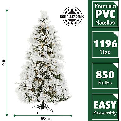 National Tree Company 9-ft. Flocked Snowy Pine Artificial Christmas Tree