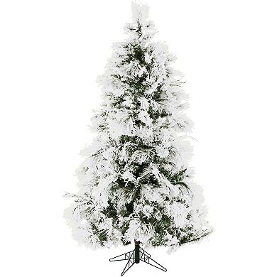 Fraser Farm Hill 7.5-ft. Flocked Snowy Pine Artificial Christmas Tree